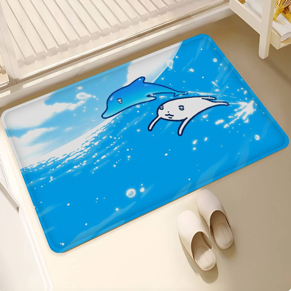 

Kawaii Mojjilong Bathroom Mat Non-Slip Laundry Room Mat Laundry Decor Balcony Child Living Room Toilet Rug 40x60cm
