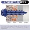 40Pcs Hexagonal Head Concrete Screw Anchors Fixing Fasteners with Drill Bit & Driver for Concrete, Block, and Brick