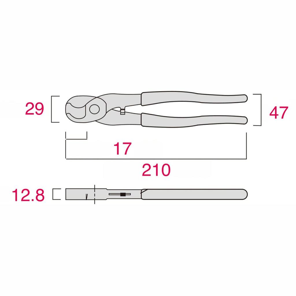 Fujiya Cable Handy Cutter, Ideal for Cutting IV Wires, 600-210