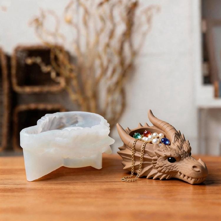 Sturdy 3D Dragon Silicone Mold Candle Holder Mold Perfect For Creating Custom Jewelry Holders And Trinkets Dishes