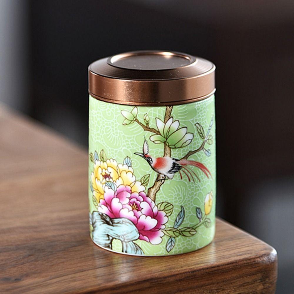 Sealed Tea Storage Container Ceramics Tea Storage Jar Gift Mini Tea Canister Home Decoration