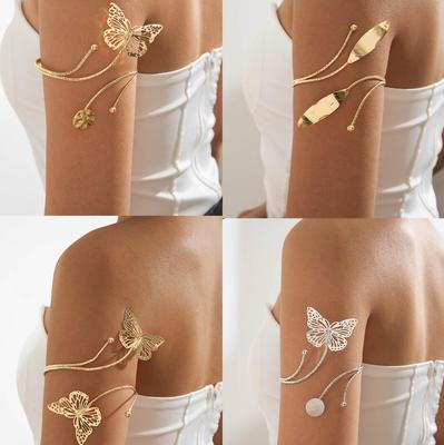 Modisches, exquisites Armband mit Schmetterlingsblatt und unregelmäßigem Design und verstellbarer Öffnung für personalisierten Damenschmuck