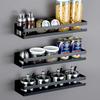 304 Stainless Steel Wall Suction Seasoning Rack Hole Free Kitchen Supplies Wall Hanging Storage Rack Storage and Finishing Rack