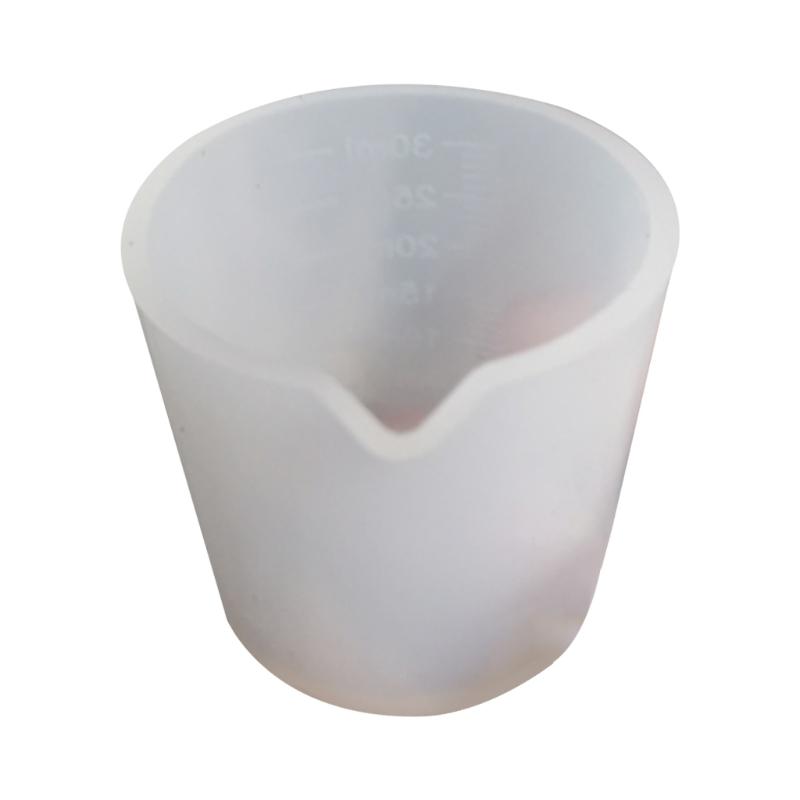 30ml Resin Cup DIY Crafts Jewelry Silicone Measuring Cup Reusable Mixing Cup with Precise Scale Non-Stick Silicone Cup