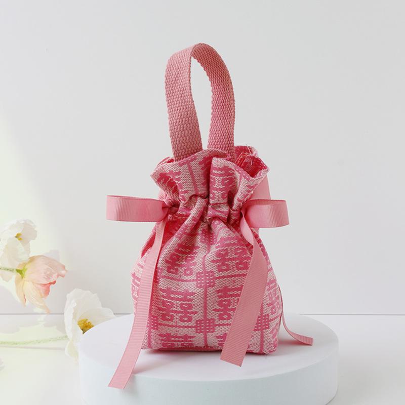 Stylish Wedding Candy Box Handbag - Elegant Cloth Favor Bag