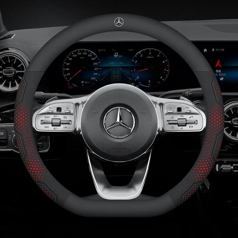 

Car Steering Wheel Cover For Mercedes Benz A B C E S Class AMG GLA GLB GLC GLE CLA CLS SLC GLS GLK SLK Vito ML Pilot A45 C43 C63