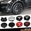 Car Tyling 4Pcs Car Wheel Center Cover Cap 56mm Hubcaps For Model3 Y S X 2019-2024 XWC1385-01Auto Replacement Accessories