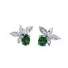 Jewelry Earrings Imitation Royal Sapphire Flower Colored Treasure Stud Earrings Retro Simple Butterfly Stud Earrings Women'S