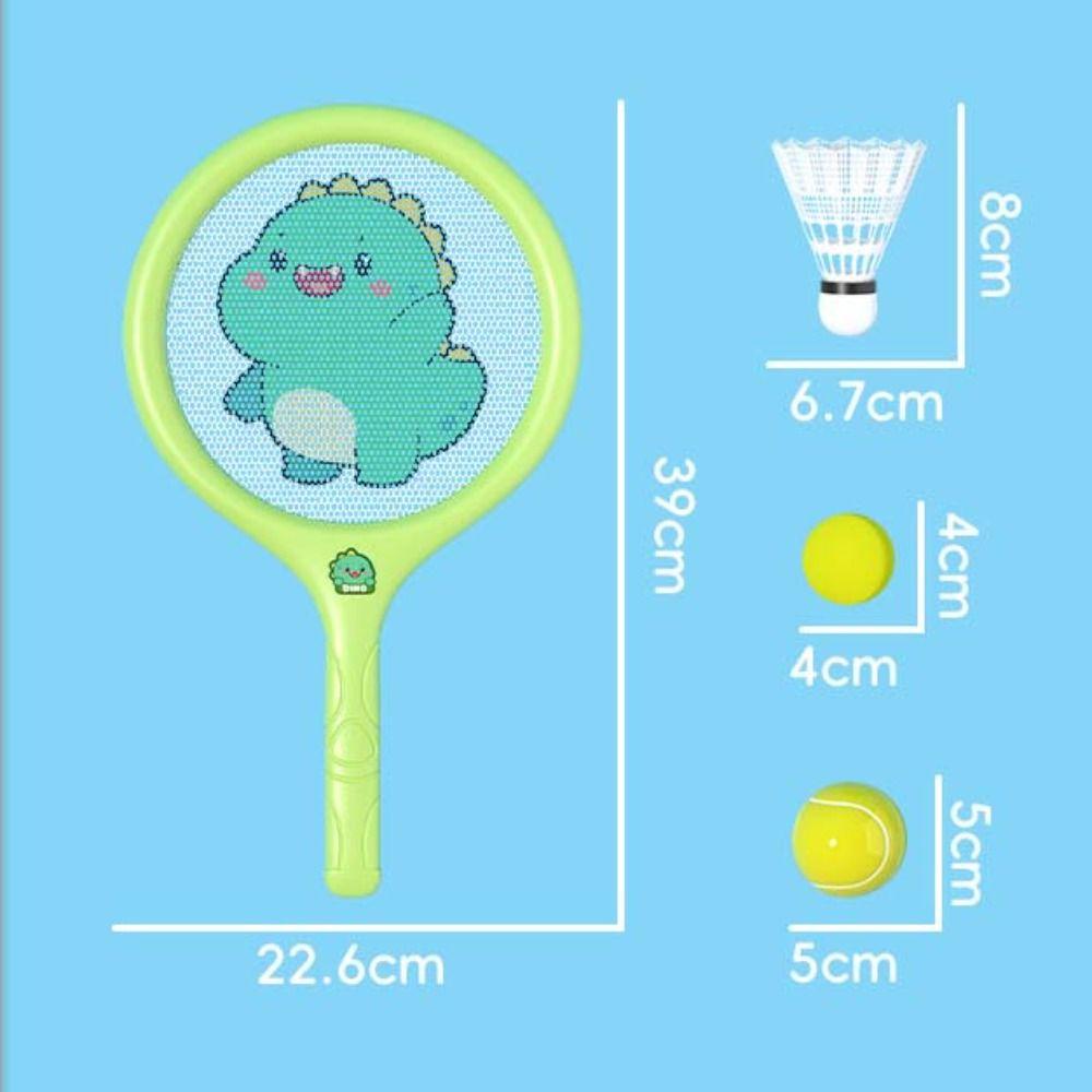 Portable Badminton Tennis Set Anti-slip Badminton Children’s Toys Plastic Rackets with Ball Kids