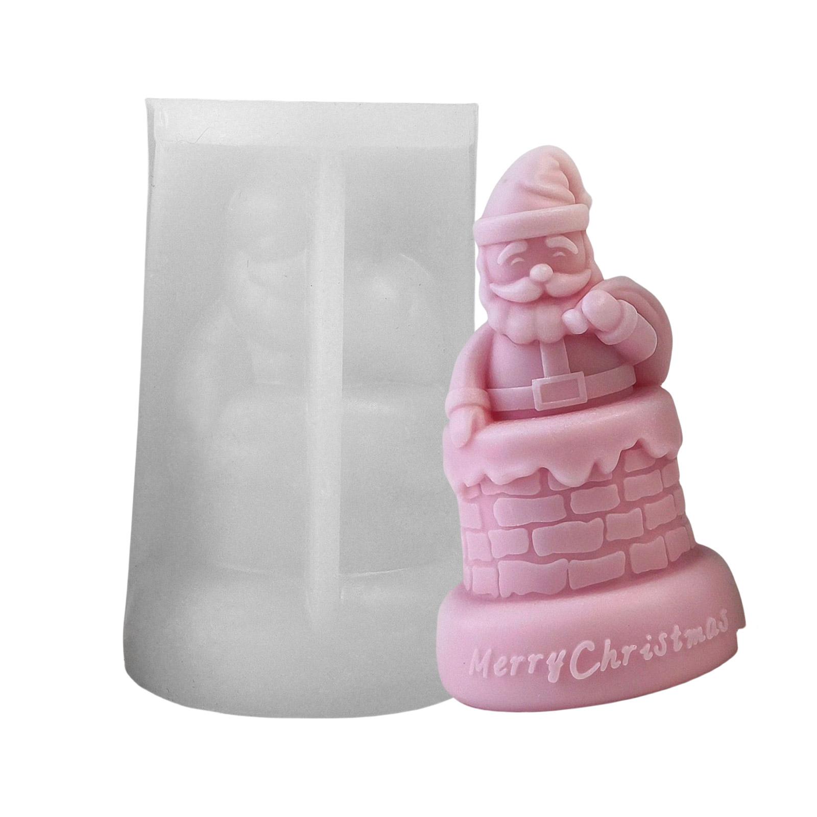 

Рождественская силиконовая форма для свечей Санта-Клауса, креативная форма Санты, ароматизированная силиконовая форма для изготовления свечей для рождественской вечеринки