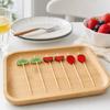 100PCS Disposable Fruit Tags, with Cartoon Fruit Decor Cocktail Picks, Durable Bamboo Skewers, for Fruits Barbecue Cocktails Cakes
