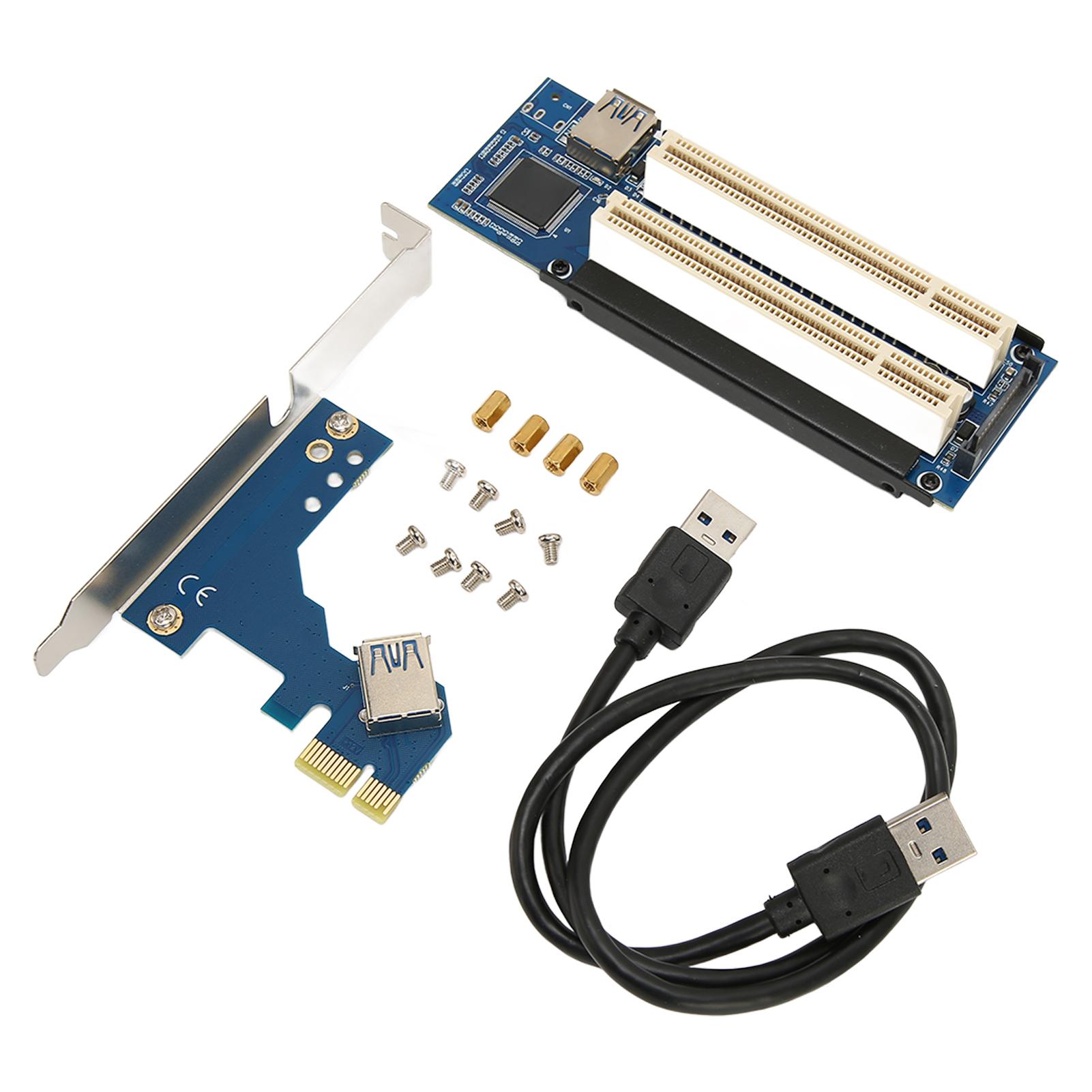 

PCIE Express X1 to Dual PCI Riser Card 6Gbps Plug and Play Wide Applicability PCIE Riser Card with