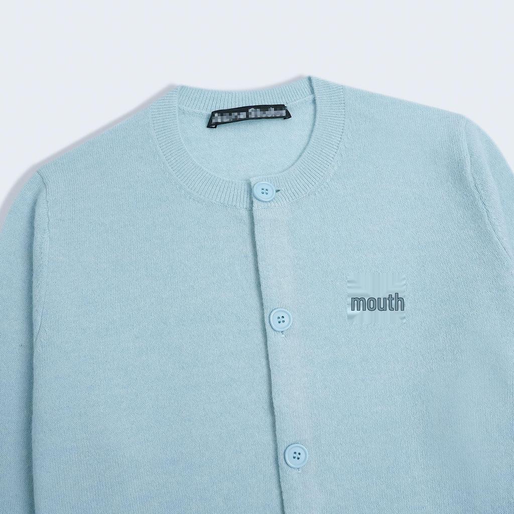 Liu Yifei Promi Wollstrickjacke - Damen Rundhals Strickware mit quadratischer Stickerei