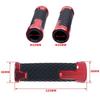 Beatus Aluminum & Rubber Handle Grip Motorcycle Bike 22.2mm Universal Left and Right Set Type B (Black)