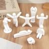 3/8Pcs 3D Printed Human Figurine Ornament Diy Paintable Mini Human Figure Statue Model For Desk Decorative Display Toys