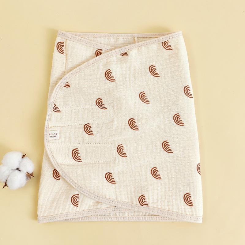 Vierlagige Mull-Baby-Swaddle-Decke mit Cartoon-Motiv - Anti-Schreck-Wickeltuch