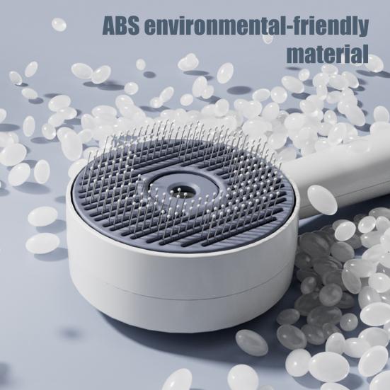 Pet Steam Brush for Dogs Cats Self Cleaning Hair Removal Brush with Release Button for Shedding Grooming 3-in-1 Spray Cat Comb for Long Short Hair