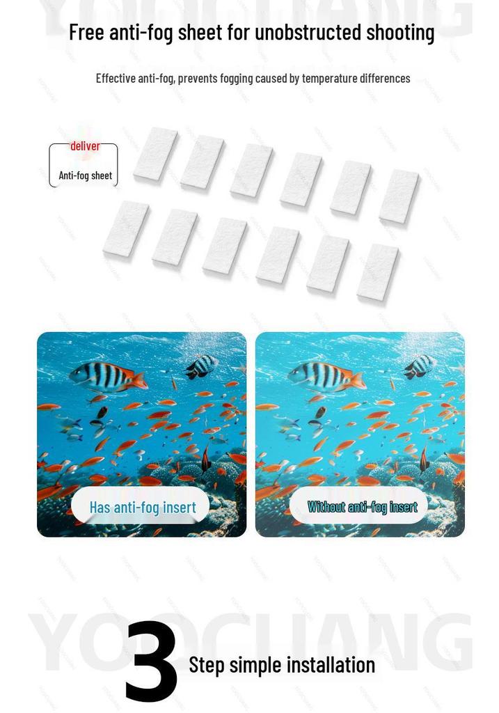 Magnetic Waterproof Case for DJI Action 6: 60m Deep Underwater Protective Cover with Vertical & Horizontal Quick Release