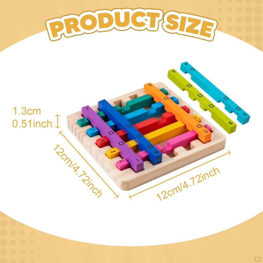 Stacking Travel Game Wooden Rainbow Puzzle Creativity Educational Interactive Matching Teaser for