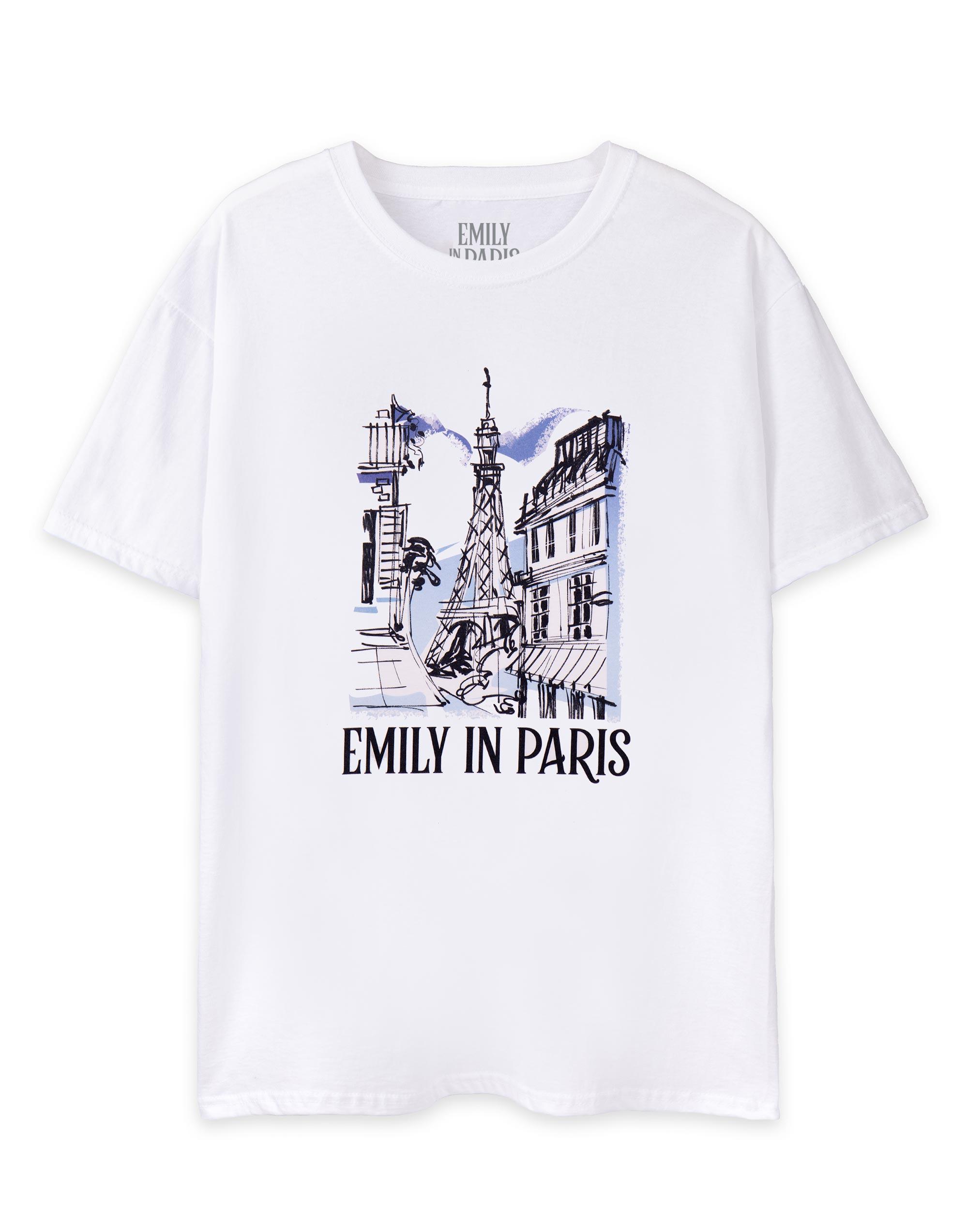 Emily In Paris Short Sleeved TShirt womens White Official Merch S