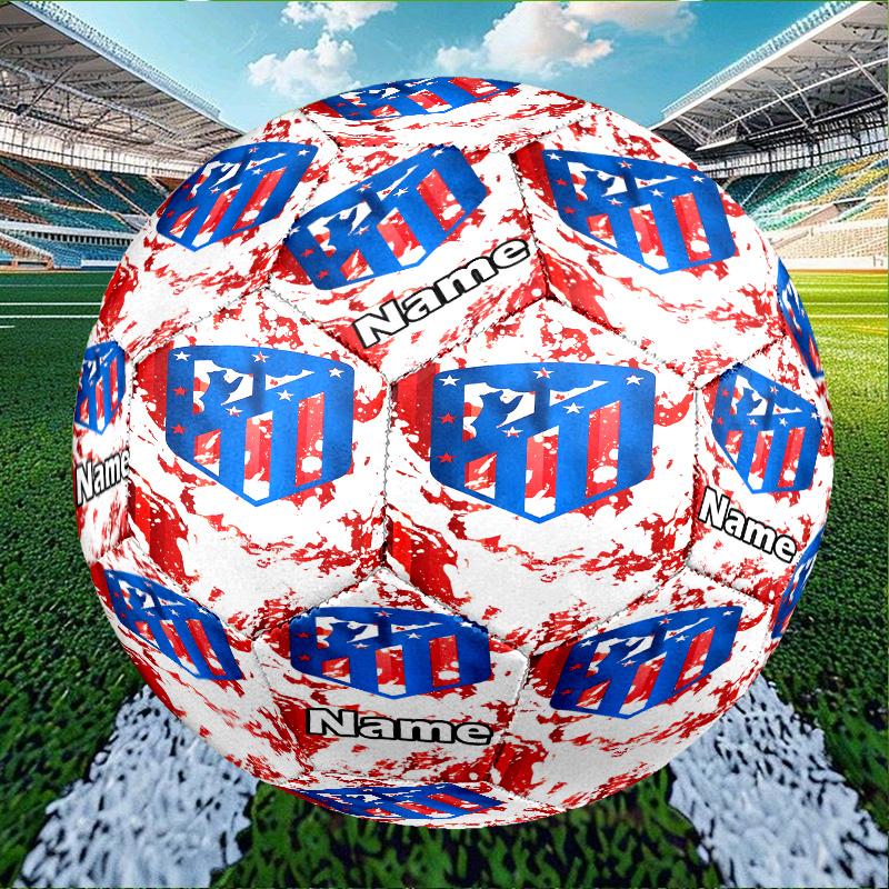 Custom Name Personalized Football team-A Print Size 5 Soccer Ball Training & Match Football, for Team, Kicking, Gift for Football Enthusiasts