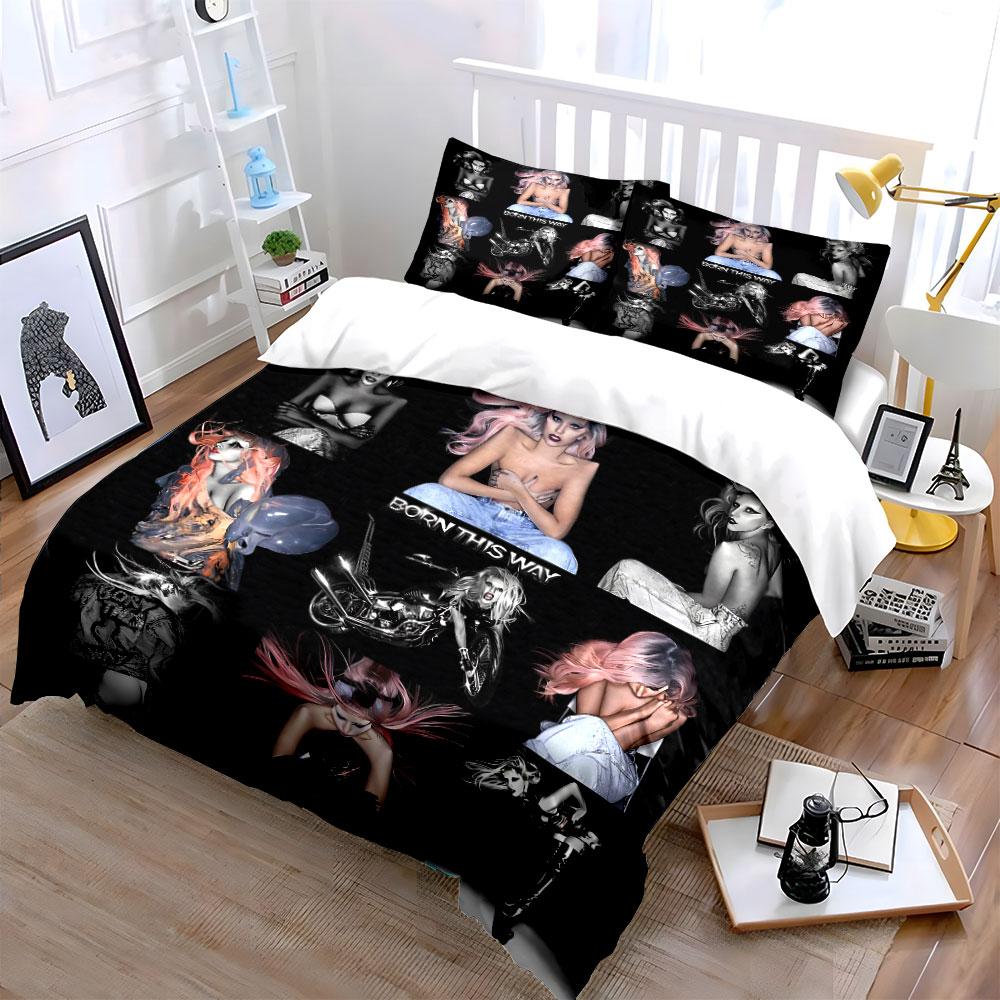 Born This Way Stylish Artwork Bedding Duvet Cover Set Duvet Cover Pillowcases (1*Duvet Cover 2*Pillowcases, Without Duvet Insert)