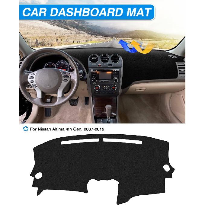 Cartist Dash Cover Compatible With Nissan Altima 2007 2008 2009 2010 2011 2012 Accessories Altima Dashboard Cover Mat Non-Slip Carpet Sunshield Glare