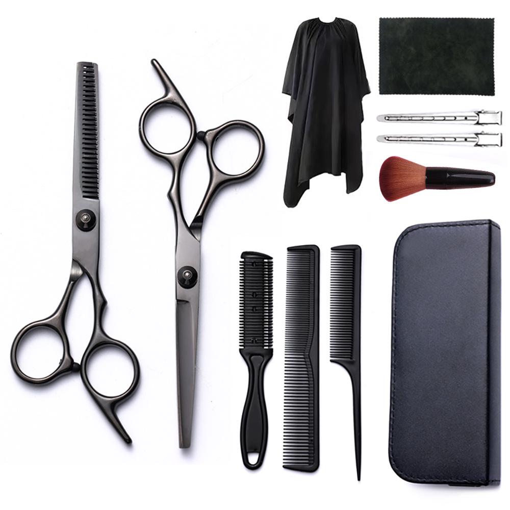 Hairdressing Scissors Set: Colored Straight-Tooth & Thinning Bangs Scissors for Professional Stylists