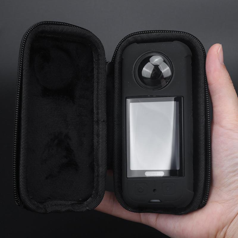 1 szt. Dla Insta360 X3 Mini Etui do przechowywania Przenośna ochronna torba PU Ochraniacz ekranu i obiektywu ze szkła hartowanego Silikonowe etui Ramka