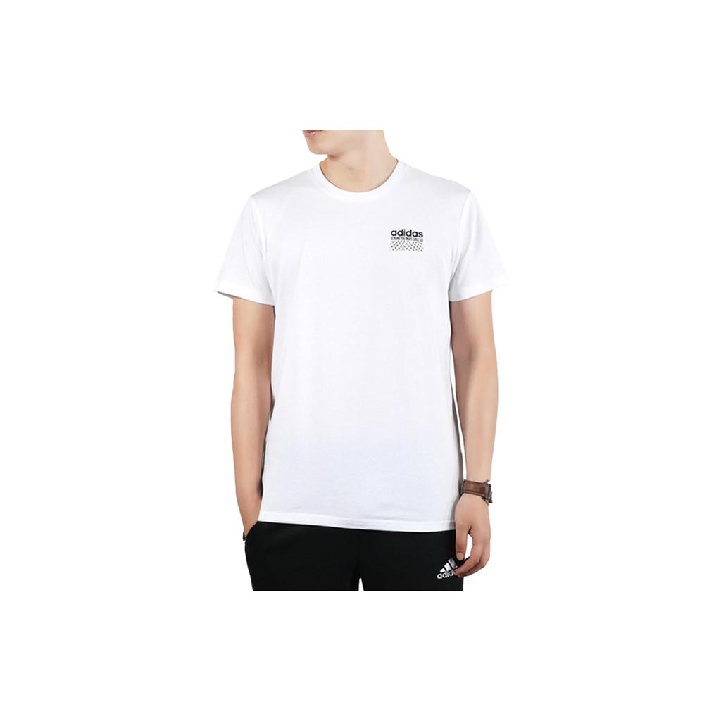 Adidas Neo Casual Sports Breathable Round Neck T-Shirt Men Tops White DW8227