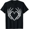 Skeleton Hands Heart Sign Retro Halloween Costume Women Girl Cotton Men T Shirt