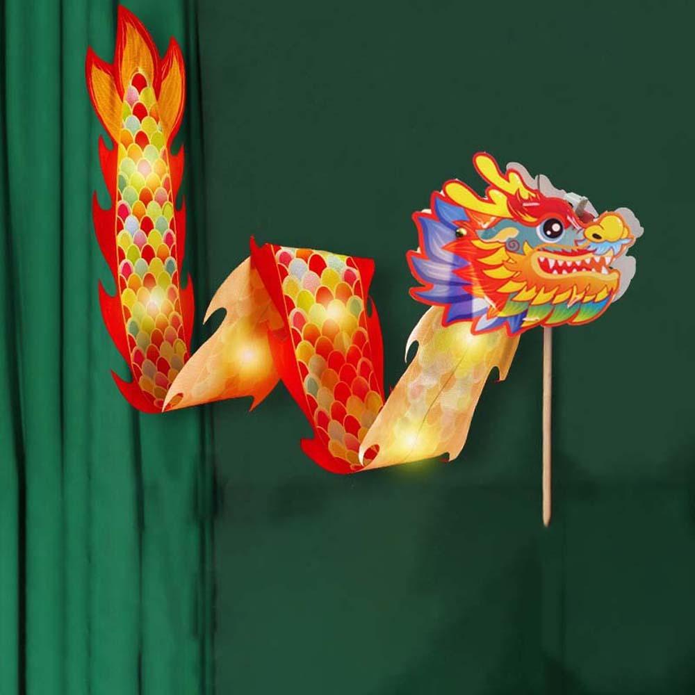 Handheld Children's Loong Lantern Handmade Dragon Lantern Dance Cute Mid-Autumn Festival Lamp  Gift