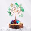 Copper Wire Crystal Wishing Tree Positive Energy Fortune Tree Figurine Mini Crystal Trees  Desk