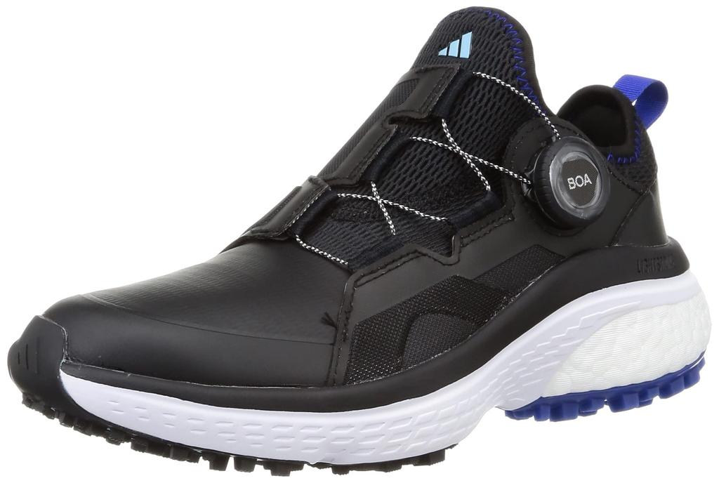 Golf Shoes Solar Motion Boa Core Blue Cm [Adidas Golf] Women's Black/Pre-Rubbed Blue/Lucid 23.5