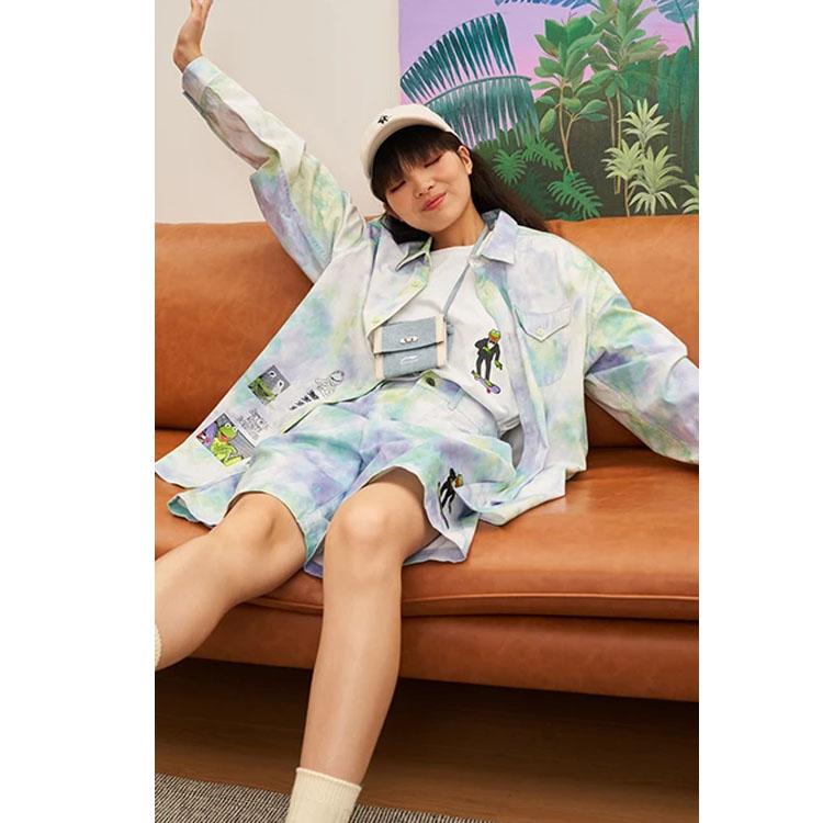 Li Ning X Disney Muppets Comet Collection Tie-Dye Sports Shorts Unisex Shorts Multicolor AKSR671-1