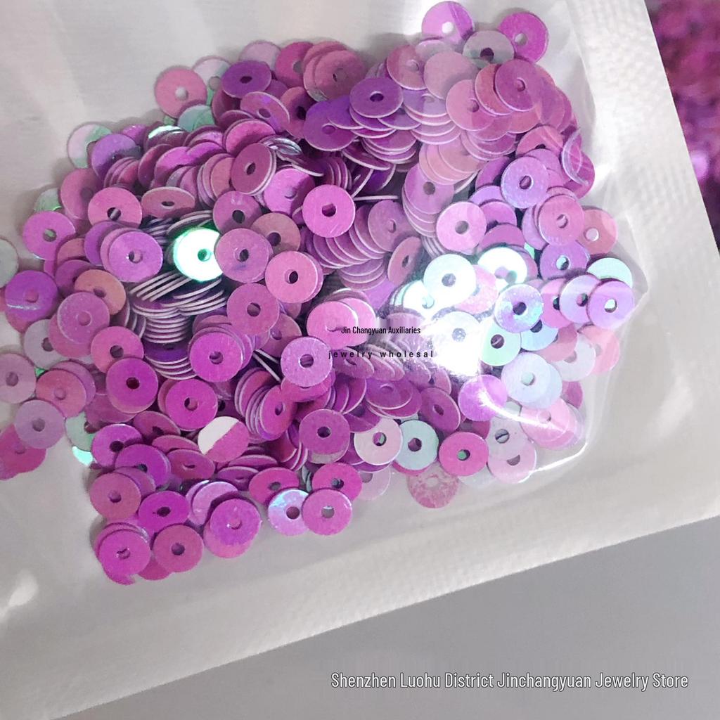 4mm mittelloch bunte Pailletten für DIY-Bastelarbeiten und Bekleidungszubehör