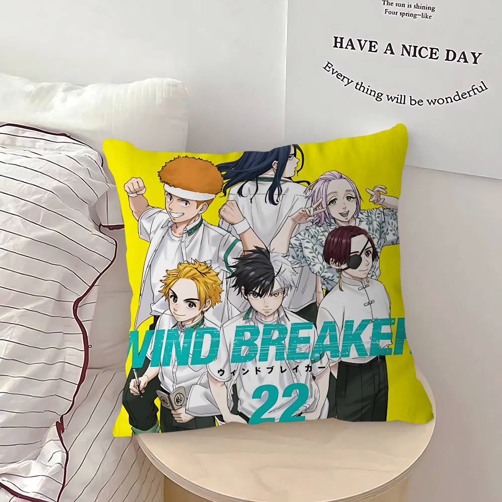 WIND Anime BREAKER Büro Kissenbezug Autokissenbezug 45X45CM Lendenkissenbezug Sofakissenbezug