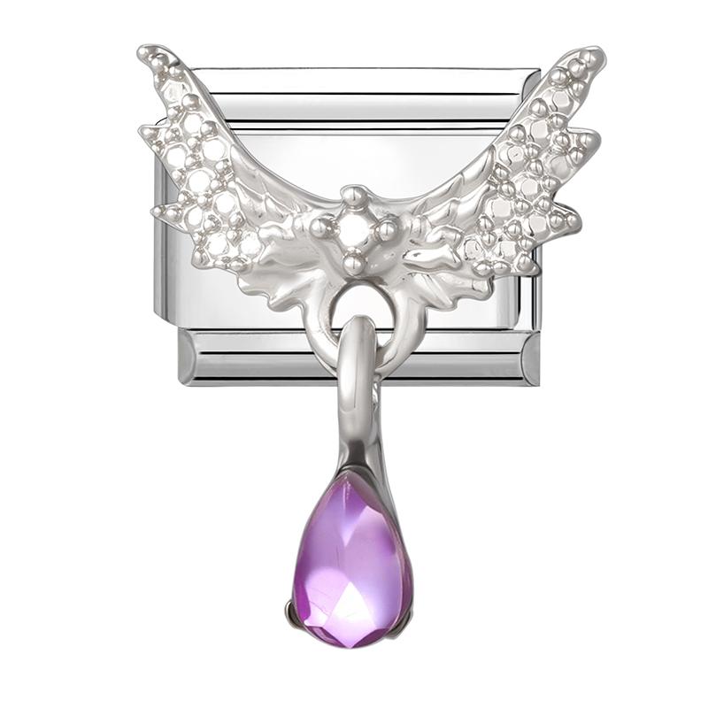 Women Zircon Heart Butterfly Moon Star Bow Pearl Pendant Italian Charm Links Fit 9mm Stainless Steel Bracelet DIY Making Gifts