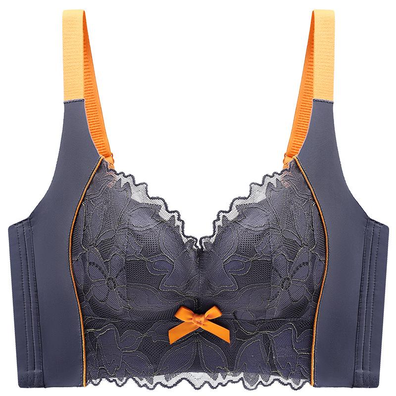 Large size adjustment beauty salon underwear, women's big breasts show small bras, gather and close secondary breasts, anti-sagging bras, summer