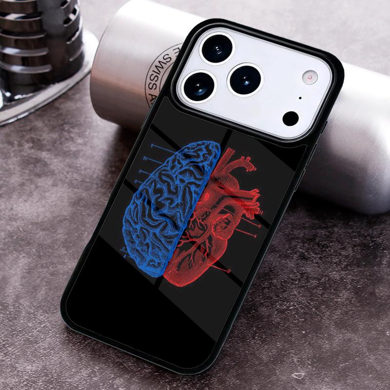 Human Organs Brain Phone Case for iPhone 17 16 15 Pro Max Air 14 13 12 11 Plus Shockproof Cover