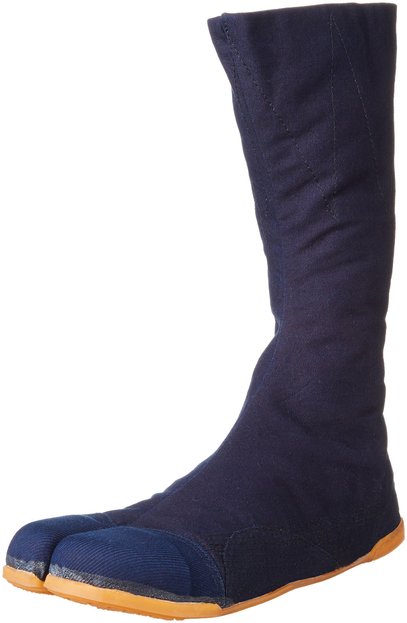 

K-WORK K-Guard Indigo-Dyed Tabi Socks, 12-Piece Kohaze Tabi with Toe Cap, KGA12-AI-255, Men s Indigo, Size 26.5