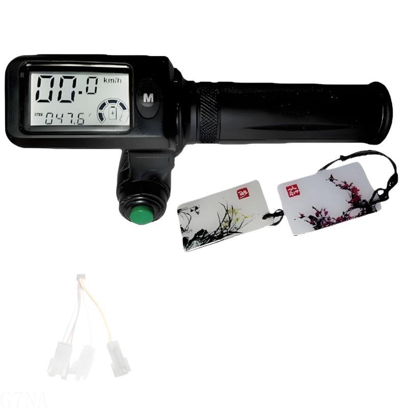 G7NA Digital Battery Meter Throttle Grip Electric Bike Handlebar Adjustable Speed Control for Most Model