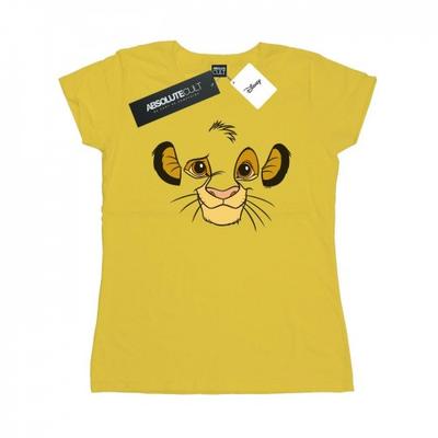 Womens/Ladies The Lion King Simba Face Cotton T-Shirt