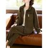 Women S Plus Size Corduroy Tracksuit Set Long Sleeve Two Piece Casual Spring Autumn