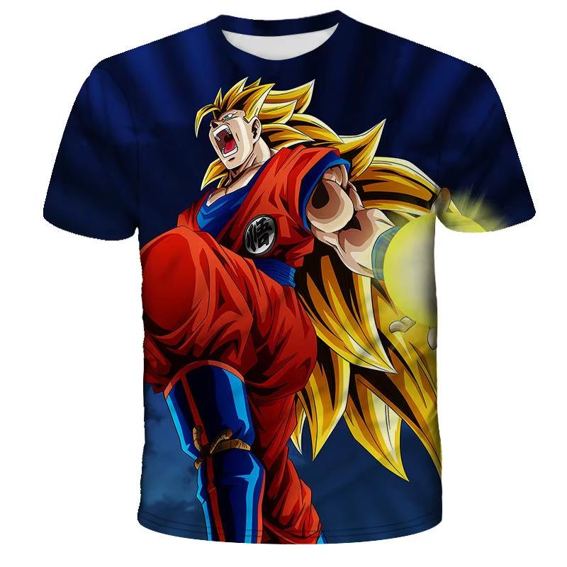 2026 Summer Dragon Ball T Shirt Kids Tops Tee Anime Figures Son Goku