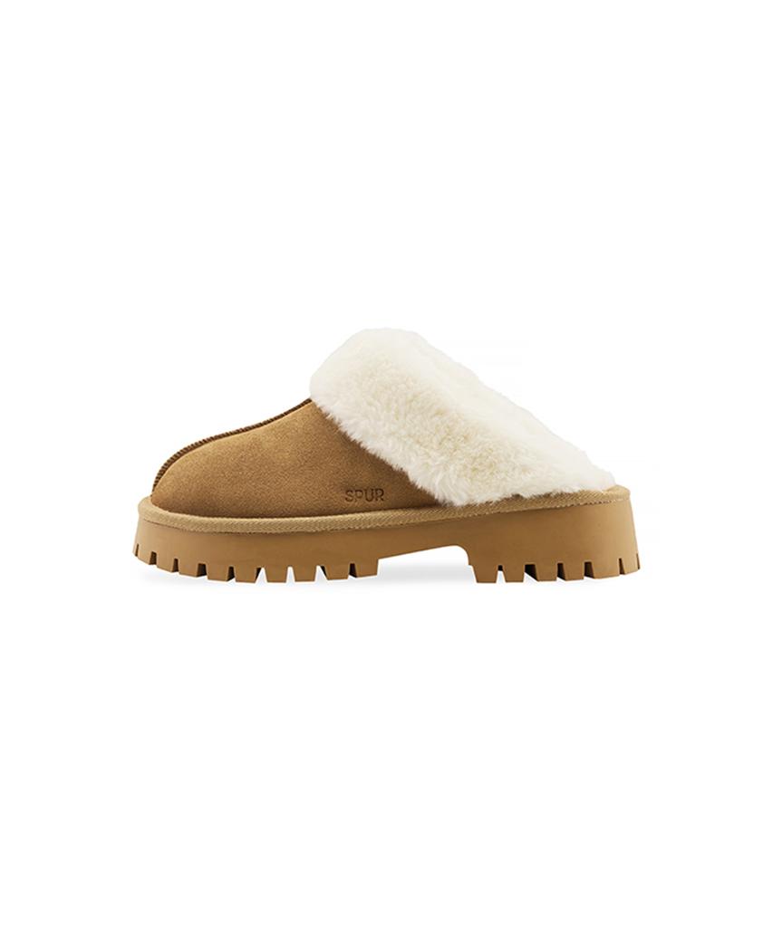 Spur Lambs Wool Genuine Cowhide Slippers 5Cm -Sa9063 (3Color)