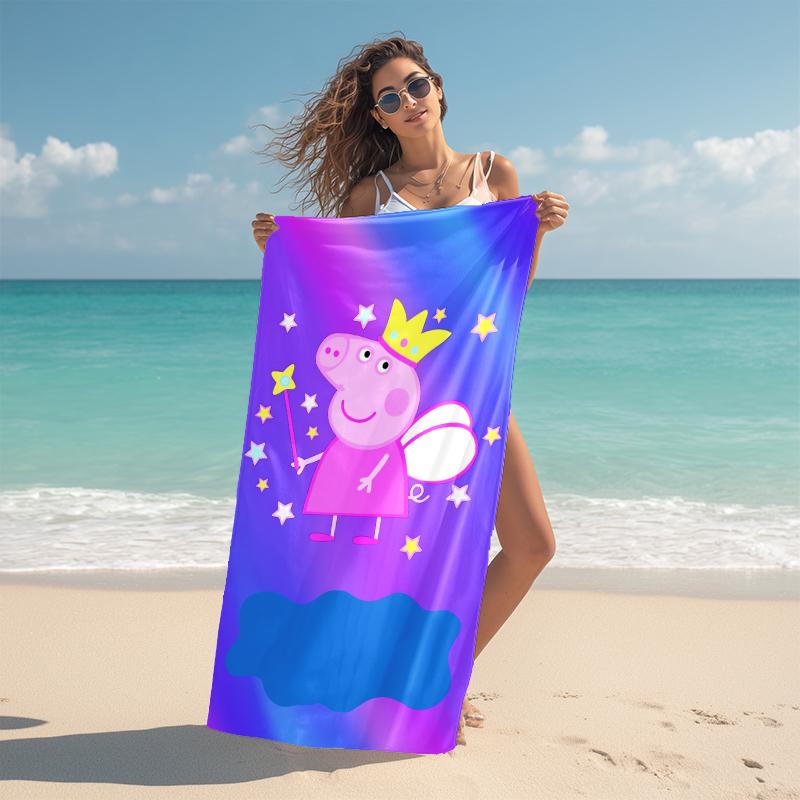 1Pc Fairy Pig Stars Beach Towel Microfiber Beach Towel Thin Absorbent For Beach Swimming Yoga Bath Sports 0917112