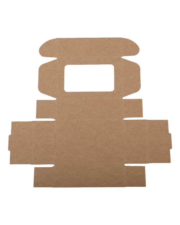 25KS Kraft papírová krabička s průhledným okénkem Domácí krabičky Dárky Balení Krabičky na sušenky Balení Krabička bonboniéra Dárek k narozeninám