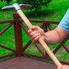 Piccozza a doppia testa in acciaio inossidabile con manico in legno allentare il terreno scavare zappa piccozza multifunzionale attrezzi da giardinaggio