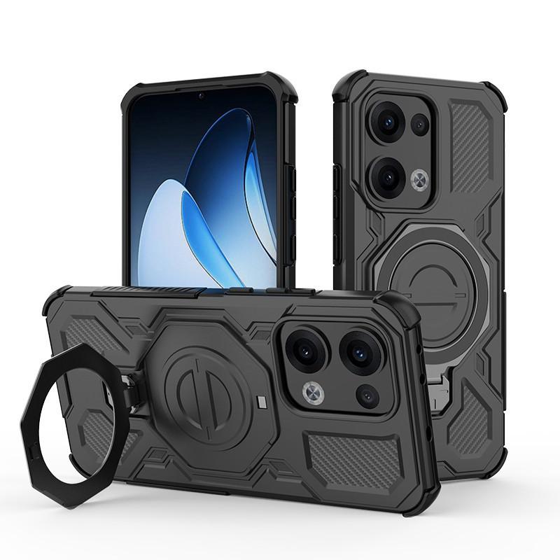 The new model is suitable for OPPO Reno11pro ring magnetic mobile phone case reno 11 airbag anti-drop protective cover.